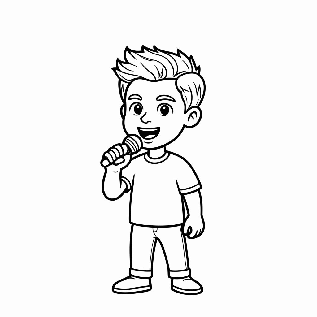 Desenho de Wesley Safadao para colorir e imprimir grátis em folha A4