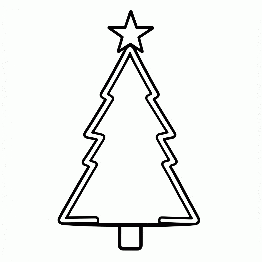 Desenho de Arvore Natal Natureza para colorir e imprimir grátis em folha A4
