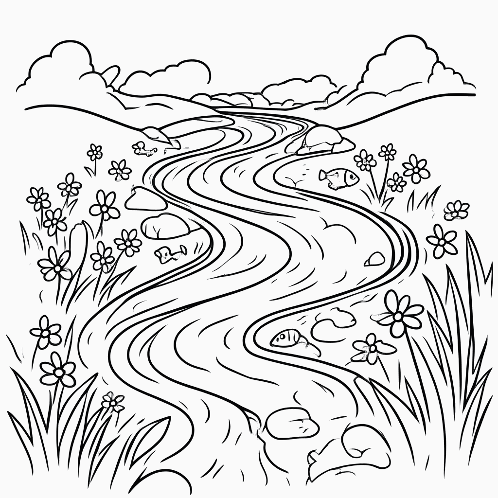 Desenho de Rio para colorir e imprimir grátis em folha A4