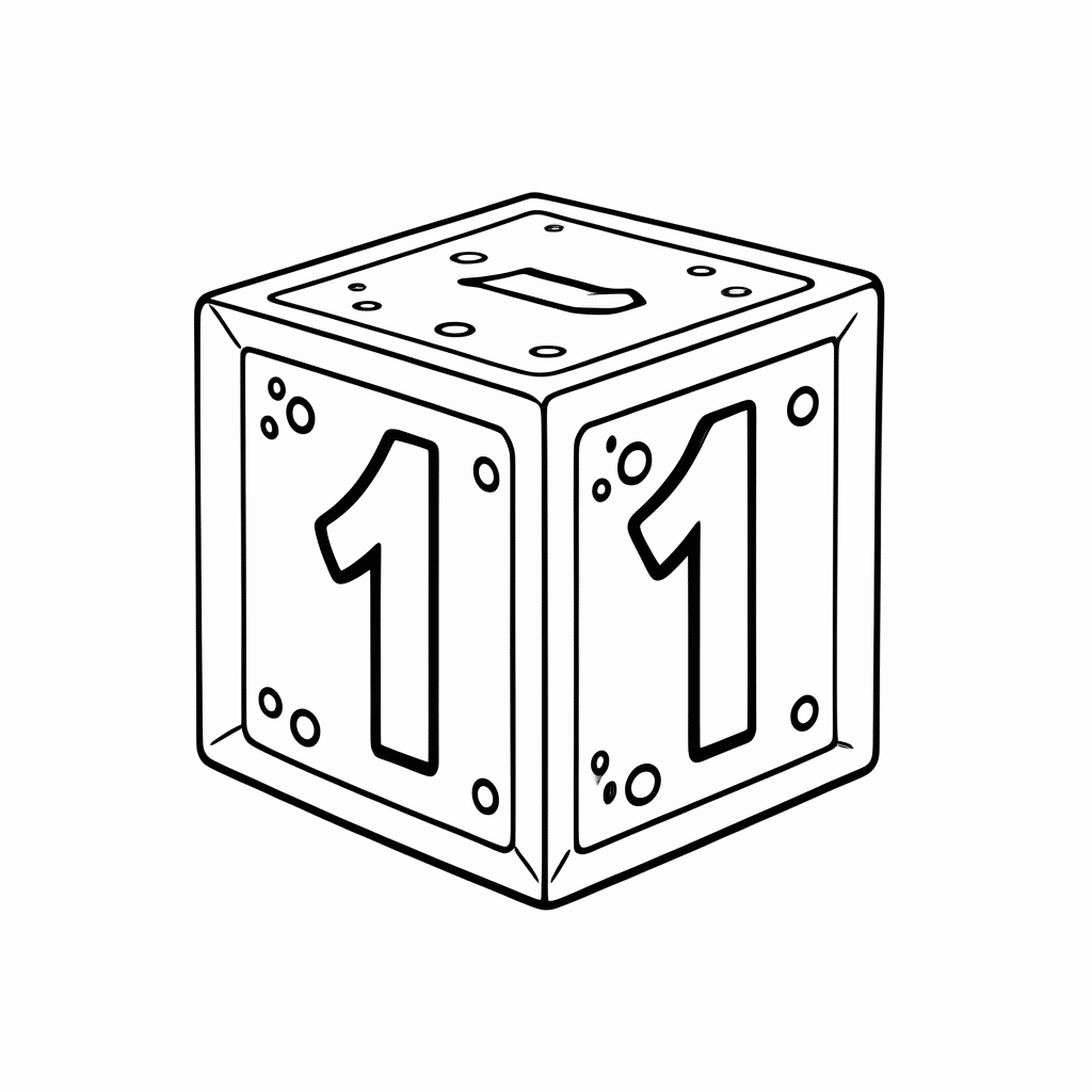 Desenho de Número 11 para colorir e imprimir grátis em folha A4