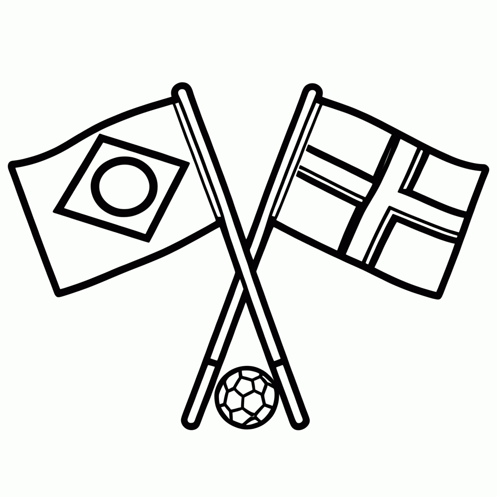 Desenho de Brasil x Noruega (Oitavas) para Colorir para colorir e imprimir grátis em folha A4