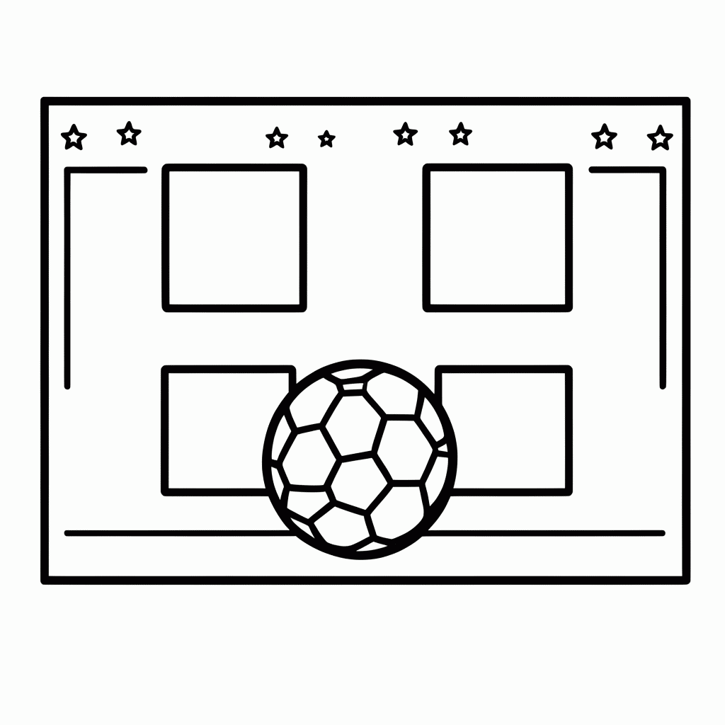 Desenho de Placar das Oitavas para Preencher e Colorir para colorir e imprimir grátis em folha A4