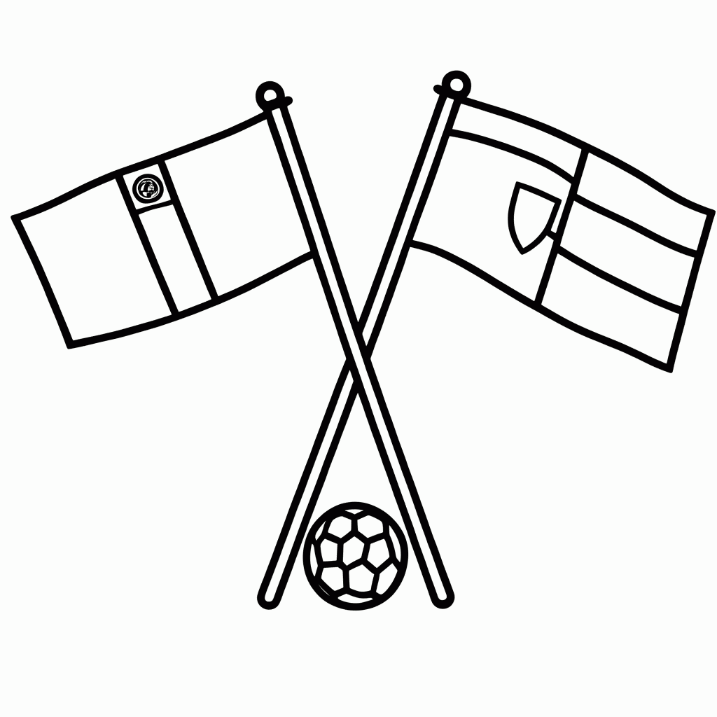 Desenho de Portugal x Espanha (Oitavas) para Colorir para colorir e imprimir grátis em folha A4