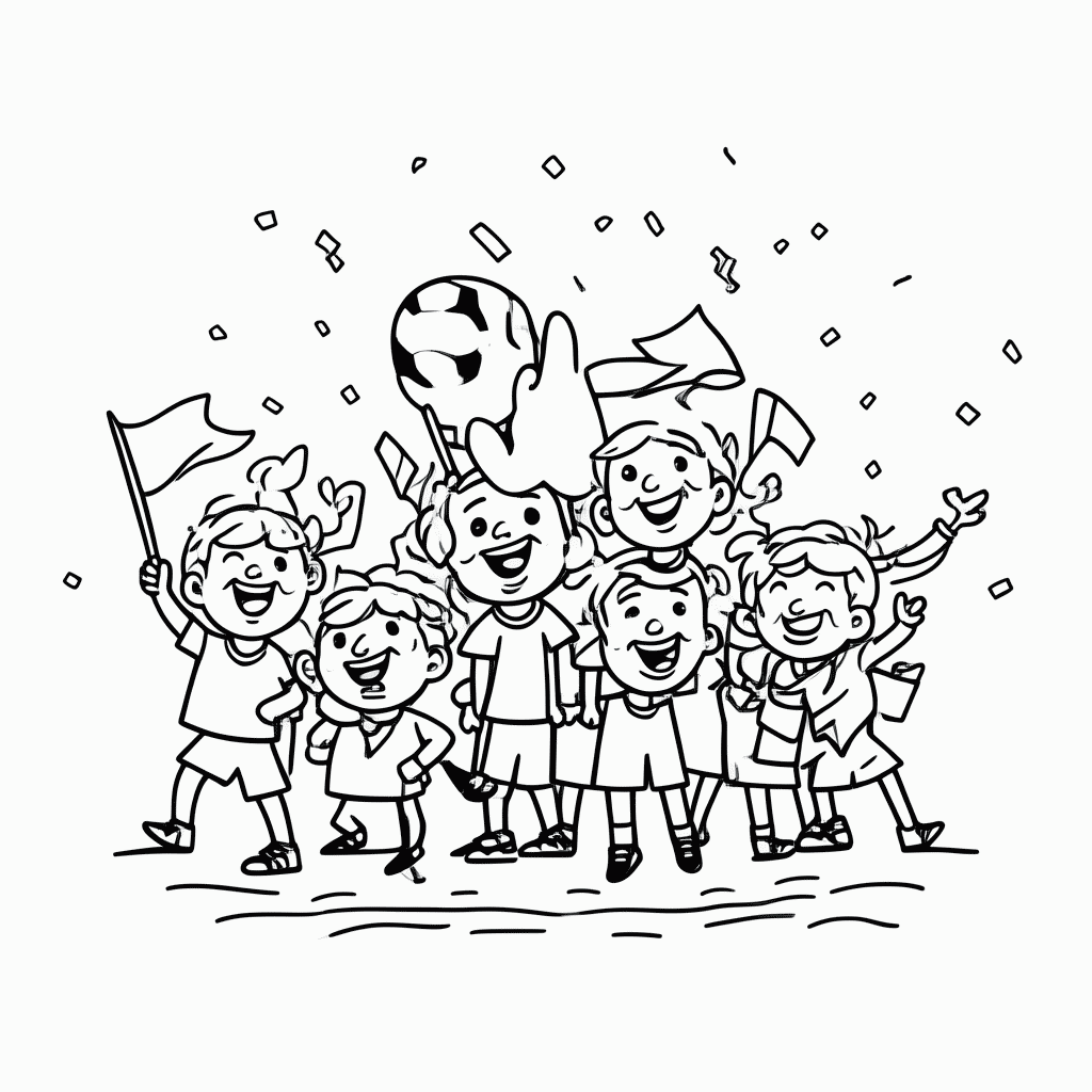 Desenho de Torcida do Mata-Mata para Colorir para colorir e imprimir grátis em folha A4