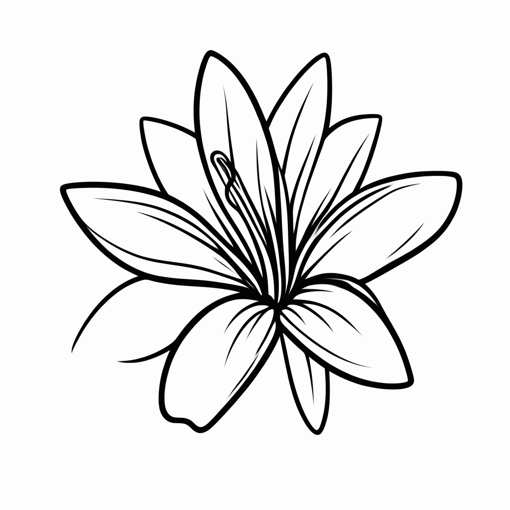 Desenho de Flor De Pascoa para colorir e imprimir grátis em folha A4