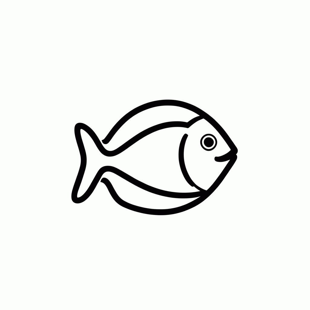 Desenho de Peixe Cristao para colorir e imprimir grátis em folha A4