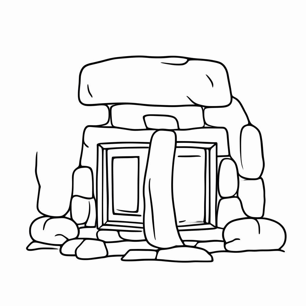 Desenho de Tumba Vazia para colorir e imprimir grátis em folha A4