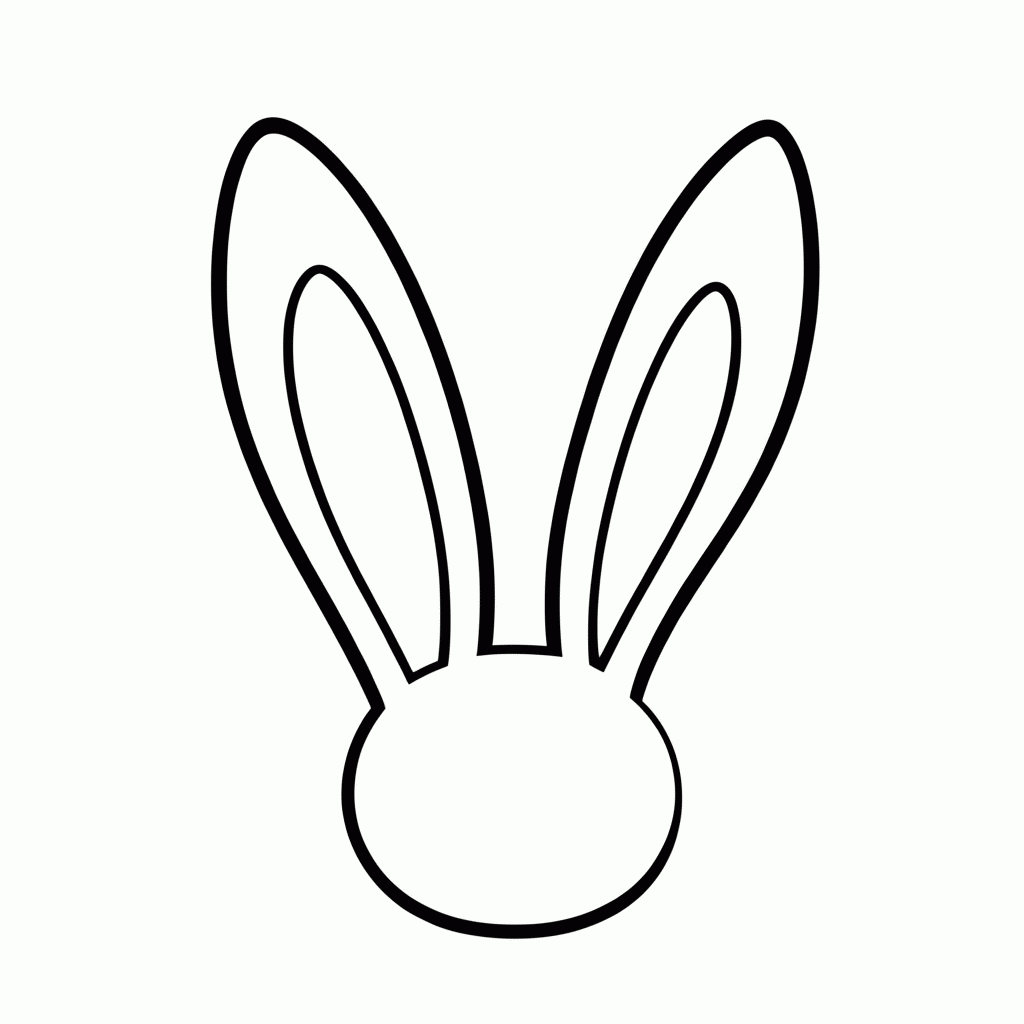 Desenho de Coelho Orelhas Grandes para colorir e imprimir grátis em folha A4