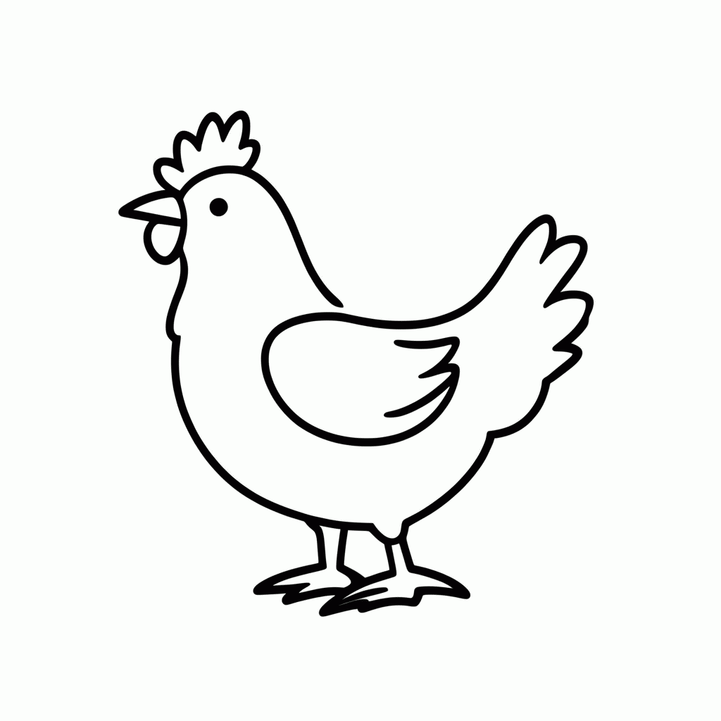 Desenho de Pintinho Amarelo para colorir e imprimir grátis em folha A4