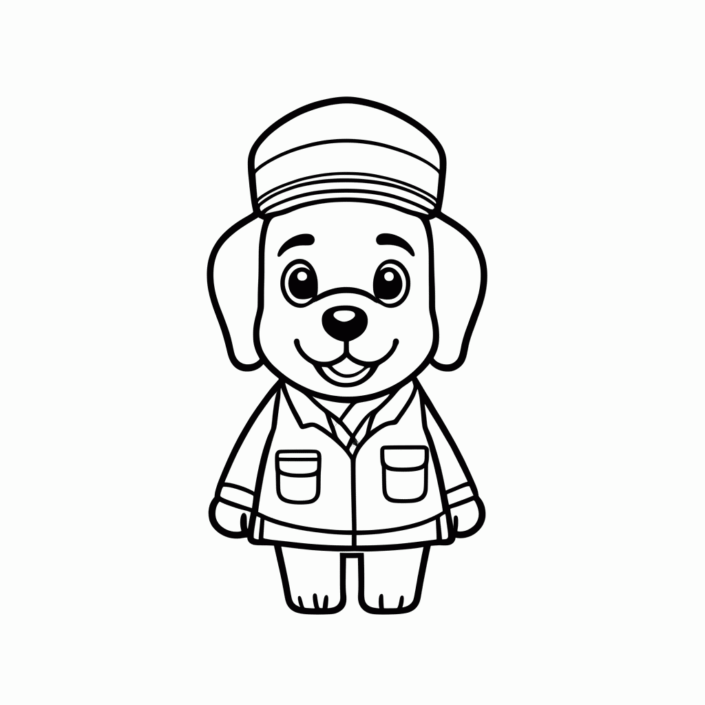 Desenho de Ryder Lider para colorir e imprimir grátis em folha A4