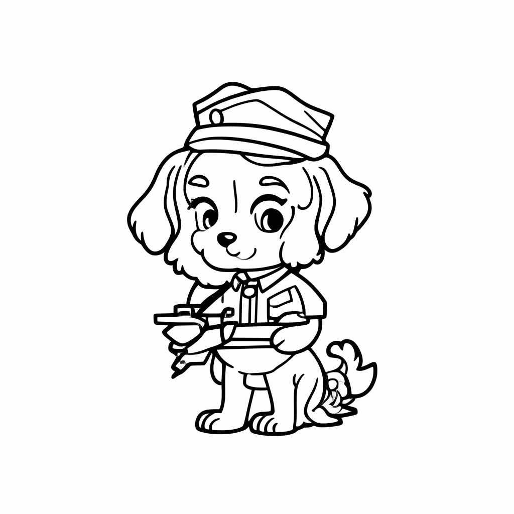 Desenho de Skye Aviao Cockapoo para colorir e imprimir grátis em folha A4