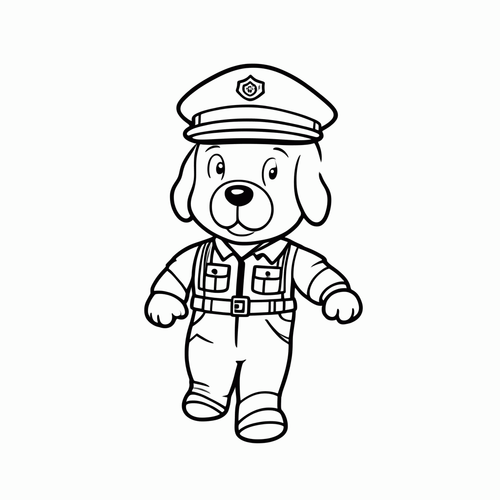 Desenho de Viatura Policial Chase para colorir e imprimir grátis em folha A4