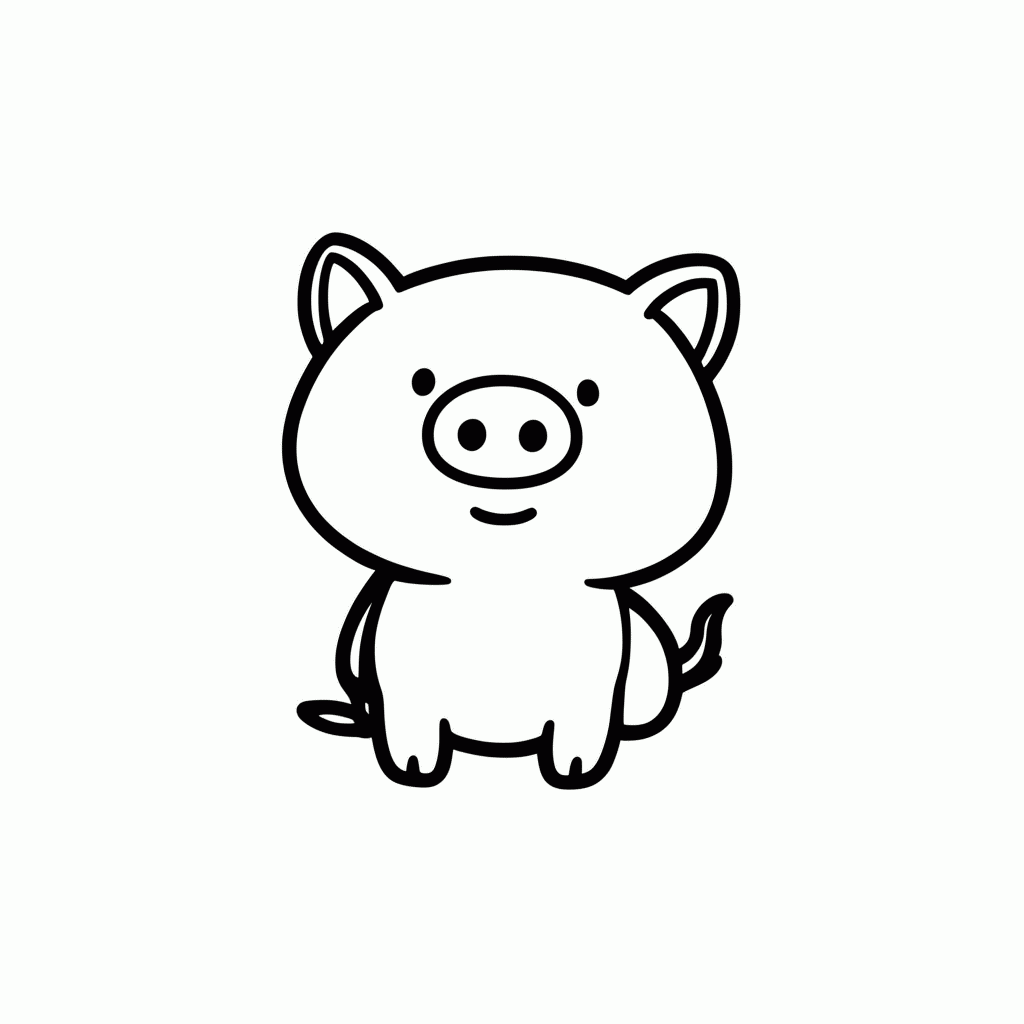 Desenho de Familia Pig Completa para colorir e imprimir grátis em folha A4