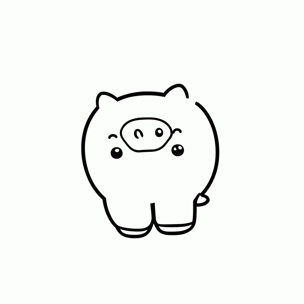 Desenho de Mamae Pig para colorir e imprimir grátis em folha A4