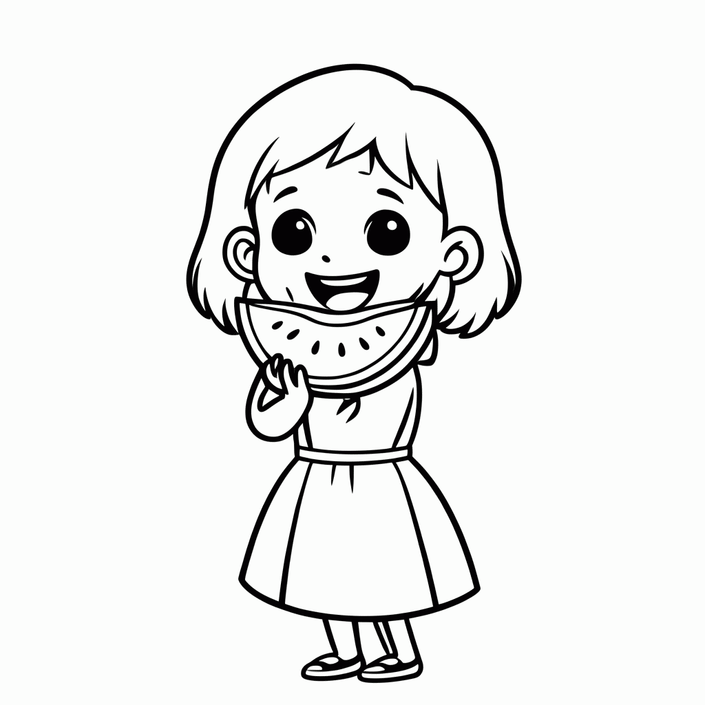 Desenho de Magali para colorir e imprimir grátis em folha A4