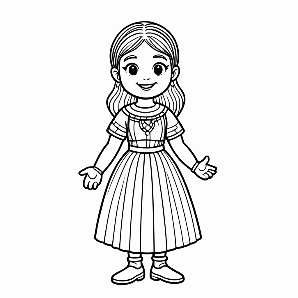 Desenho de Cleópatra — Rainha do Egito para colorir e imprimir grátis em folha A4