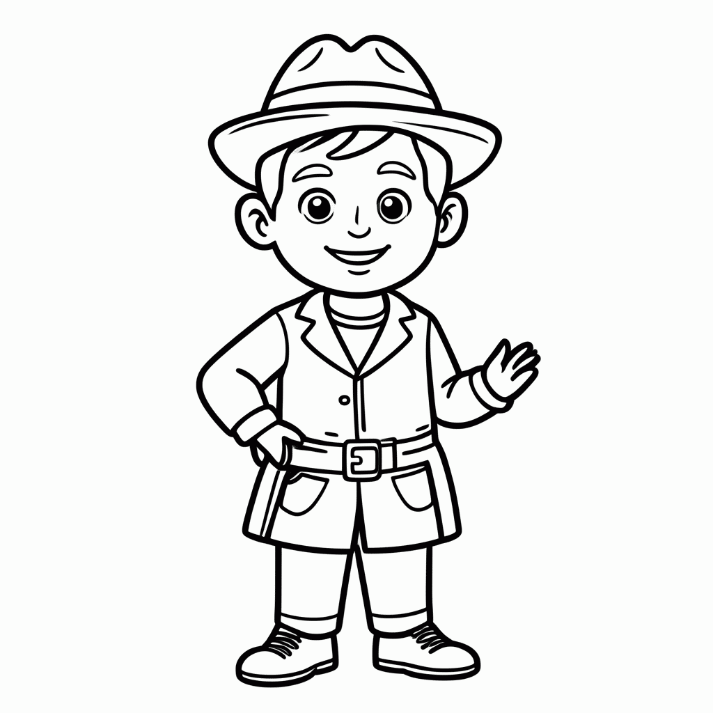 Desenho de Cristóvão Colombo — Navegador para colorir e imprimir grátis em folha A4