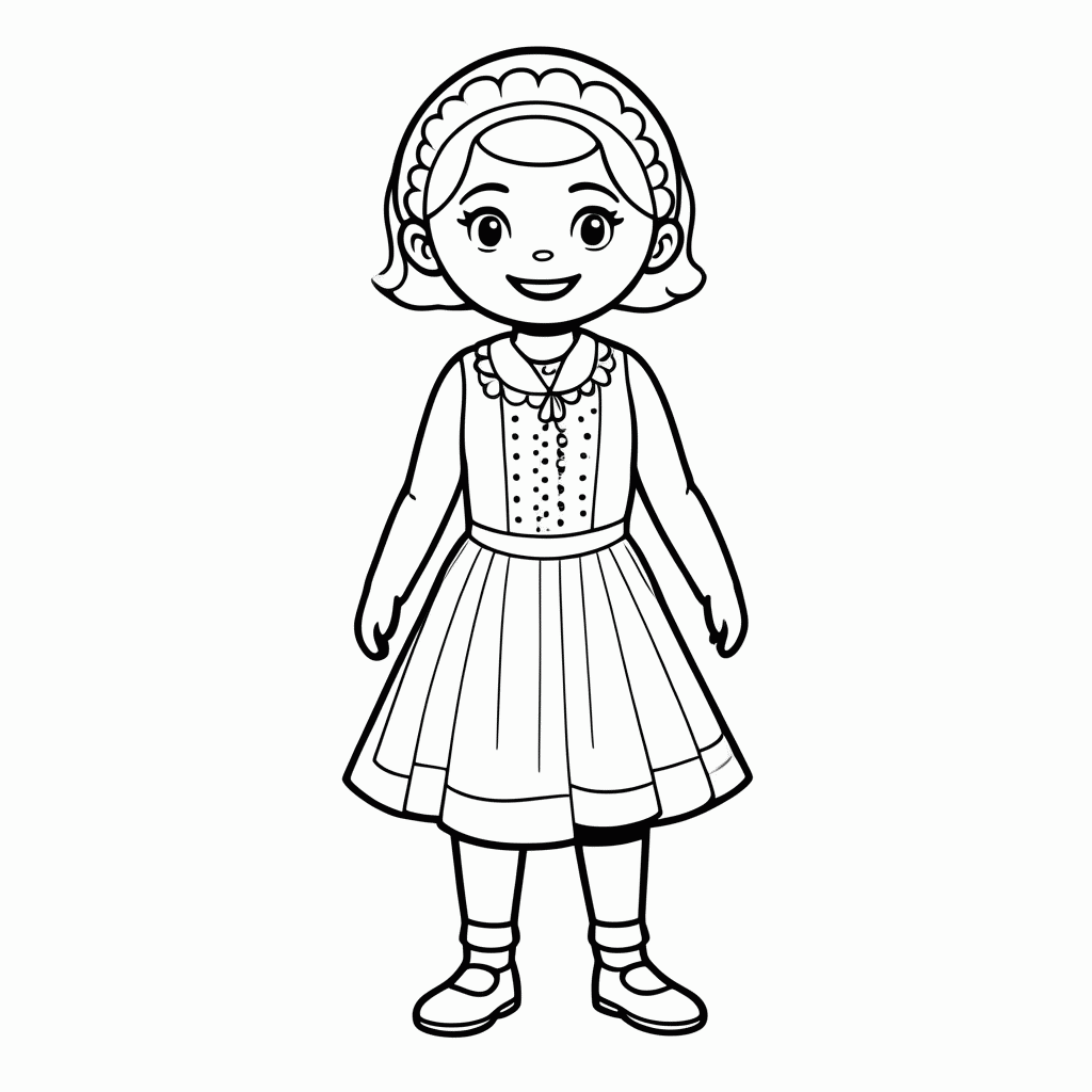 Desenho de Frida Kahlo — Pintora Mexicana para colorir e imprimir grátis em folha A4