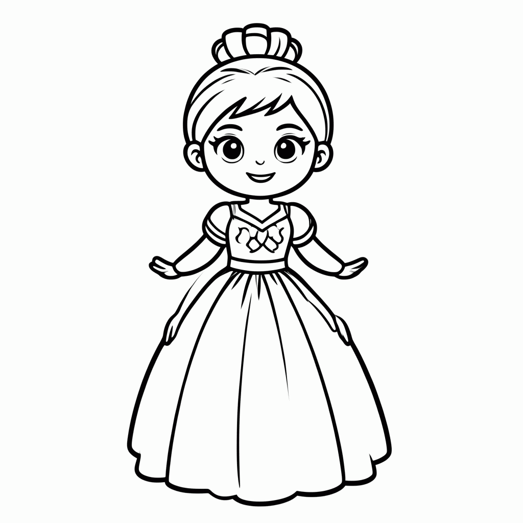 Desenho de Princesa Isabel — Lei Áurea para colorir e imprimir grátis em folha A4