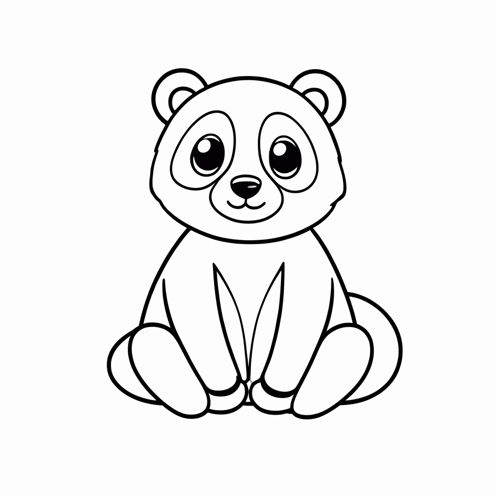 Desenho de Menina Panda Vermelho para colorir e imprimir grátis em folha A4