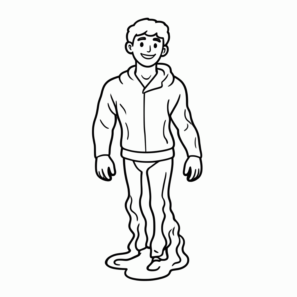 Desenho de Rapaz de Água para colorir e imprimir grátis em folha A4
