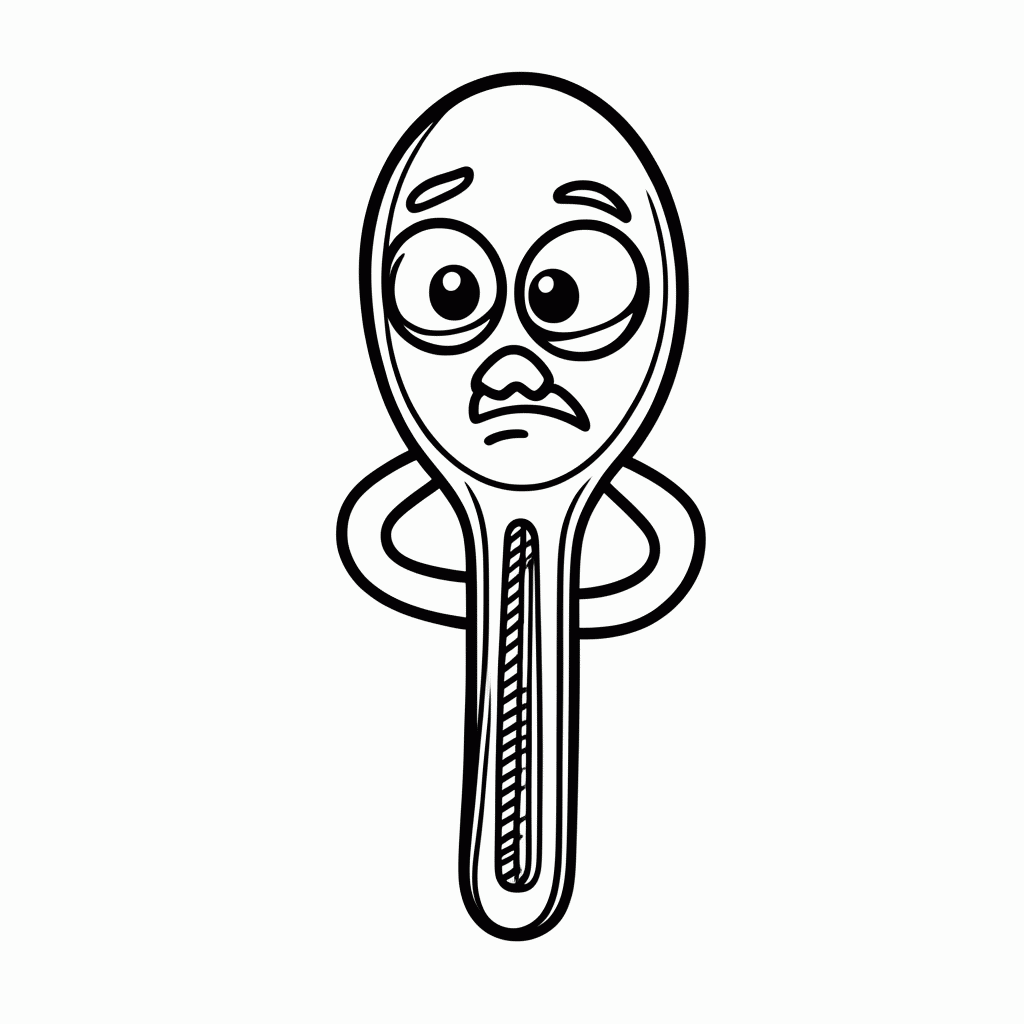 Desenho de Forky para colorir e imprimir grátis em folha A4