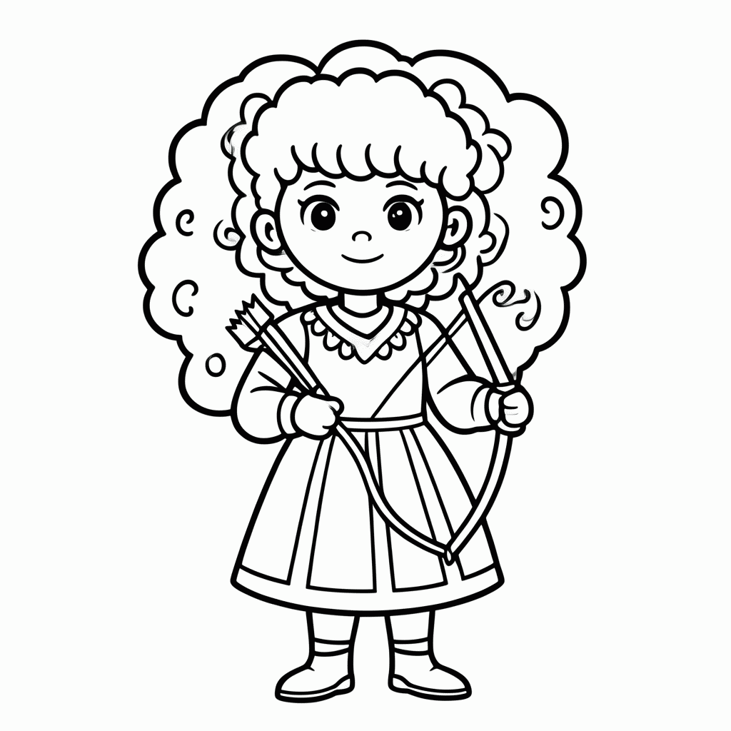 Desenho de Merida Valente para colorir e imprimir grátis em folha A4