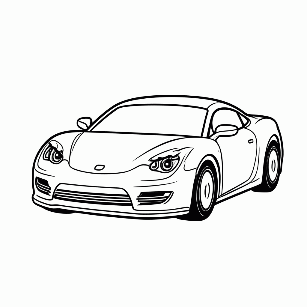 Desenho de Sally Carros para colorir e imprimir grátis em folha A4