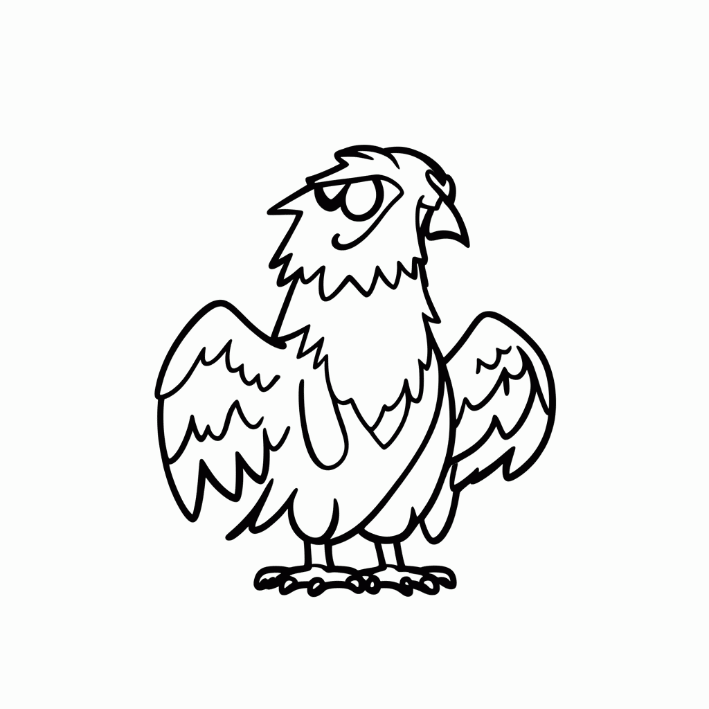 Desenho de Articuno Gelo para colorir e imprimir grátis em folha A4