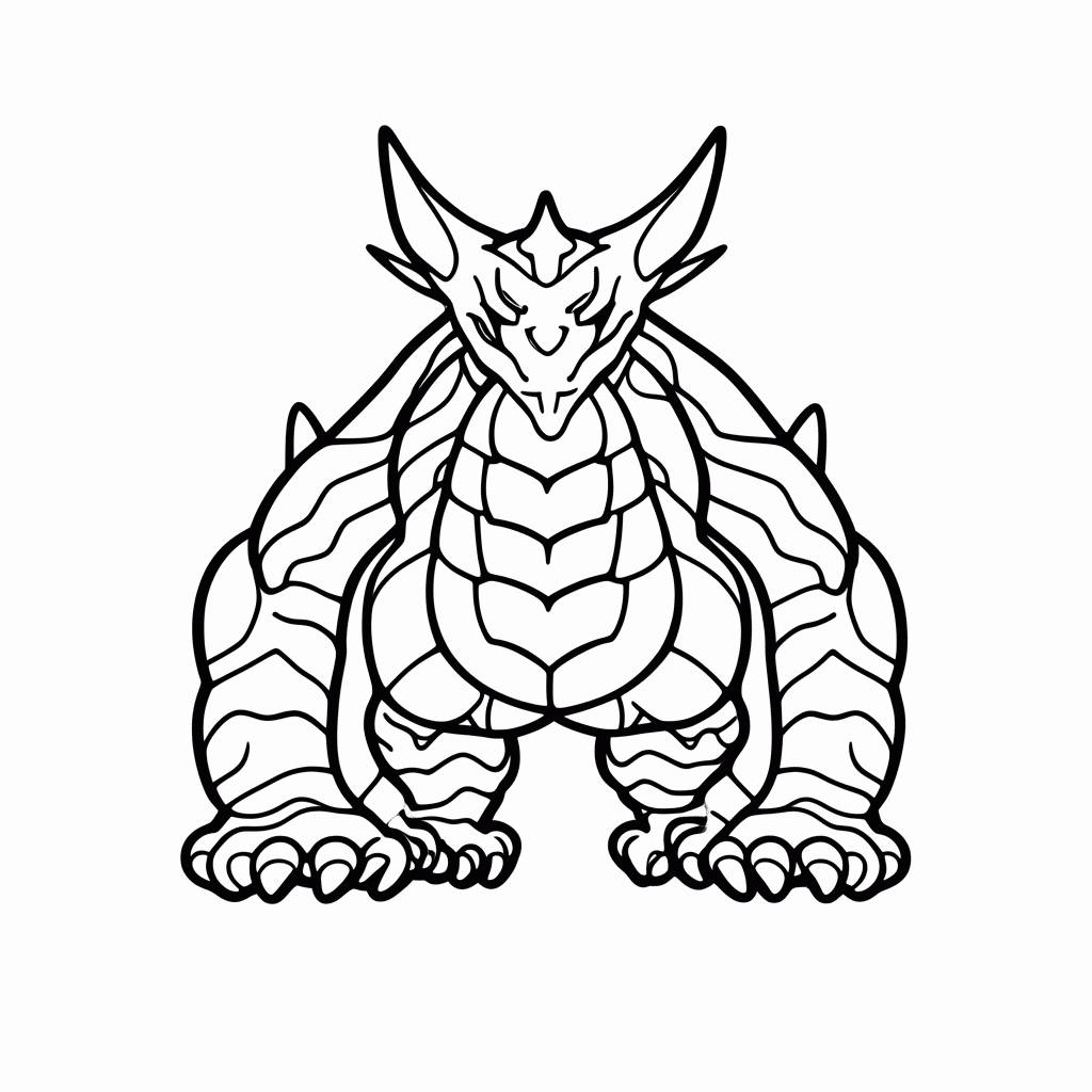 Desenho de Zekrom Ideal para colorir e imprimir grátis em folha A4