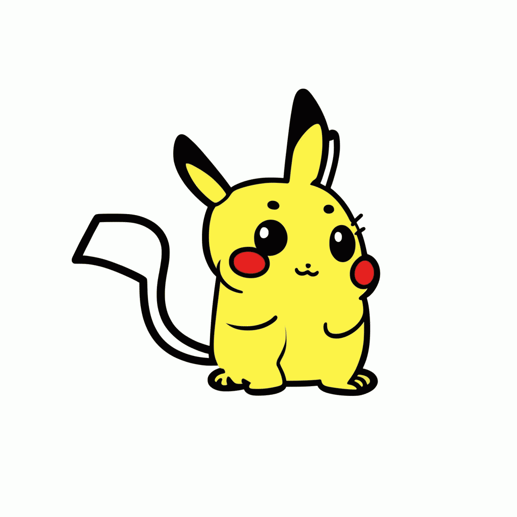 Desenho de Pikachu Soltando Raio para colorir e imprimir grátis em folha A4