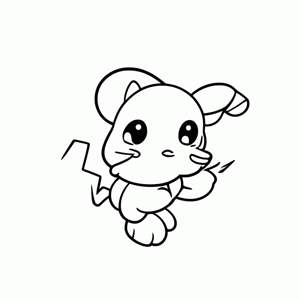 Desenho de Team Rocket Pikachu para colorir e imprimir grátis em folha A4