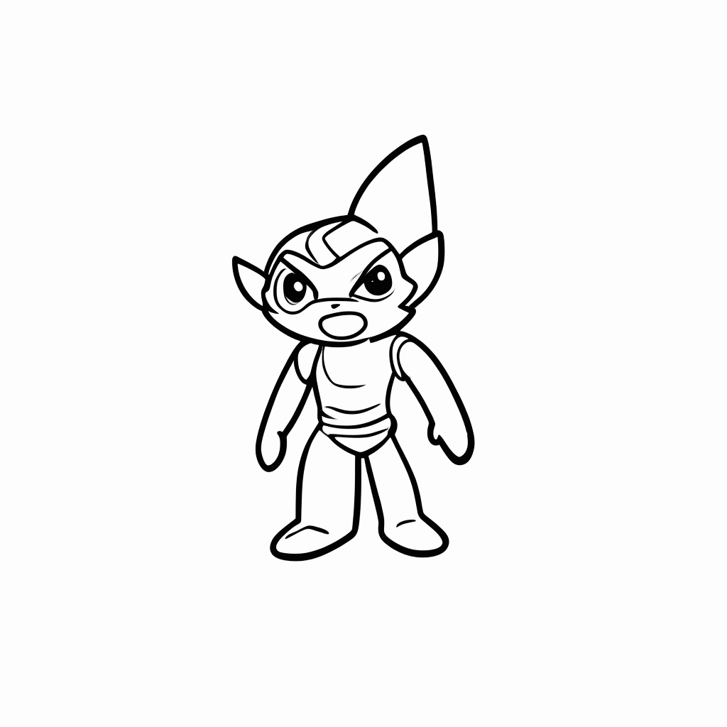 Desenho de Goh Pokemon Journeys para colorir e imprimir grátis em folha A4