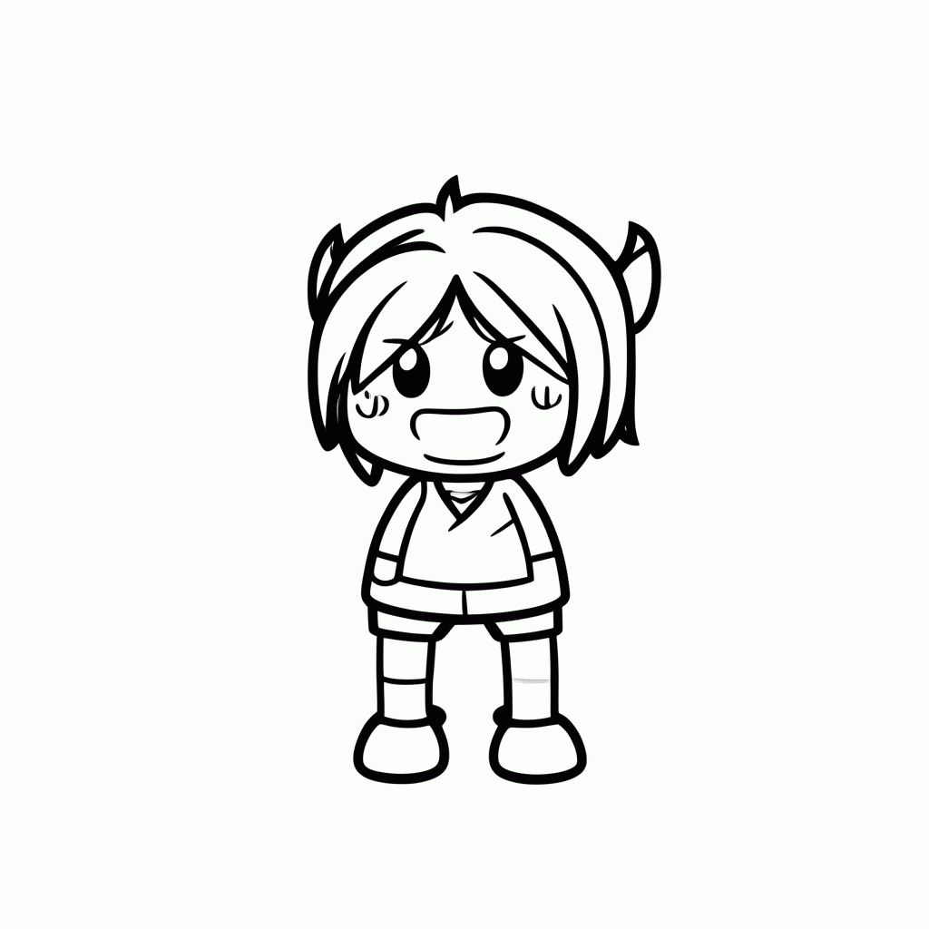 Desenho de Leaf Pokegirl para colorir e imprimir grátis em folha A4