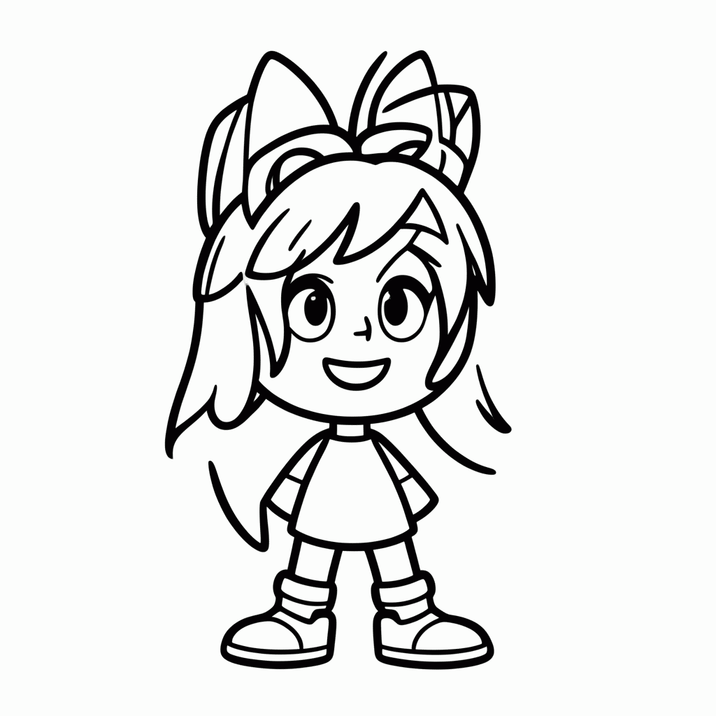 Desenho de Lillie Alola para colorir e imprimir grátis em folha A4
