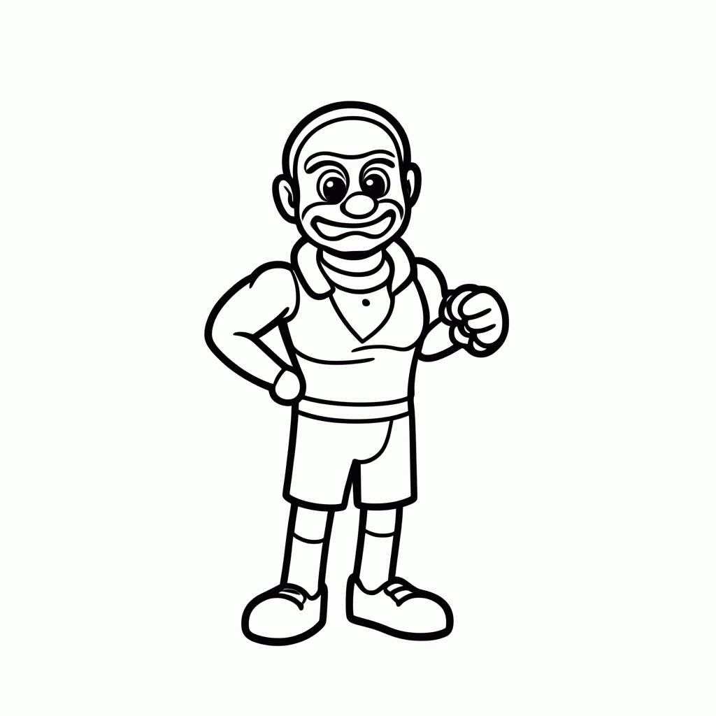 Desenho de Red Treinador para colorir e imprimir grátis em folha A4