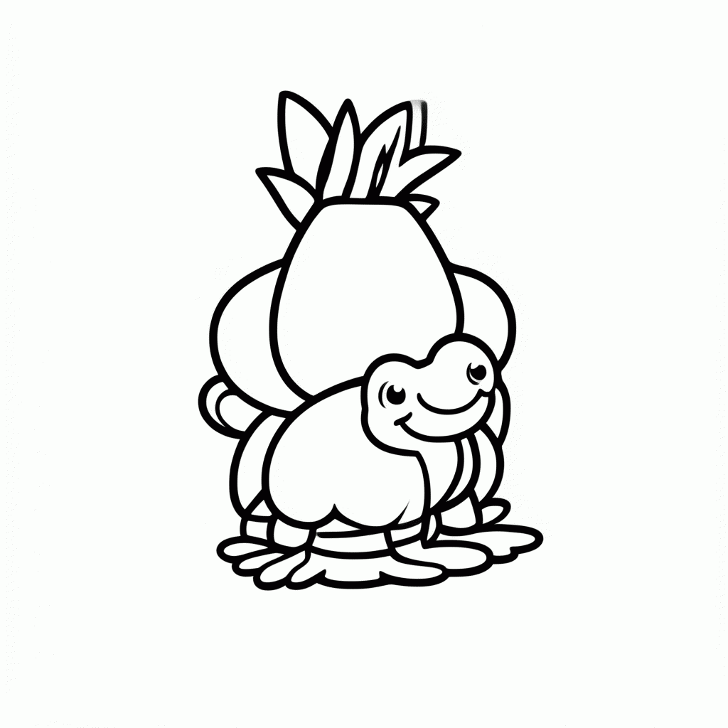 Desenho de Bulbasaur para colorir e imprimir grátis em folha A4