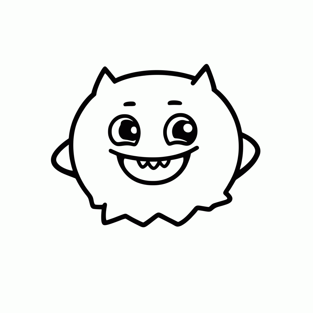 Desenho de Gengar para colorir e imprimir grátis em folha A4