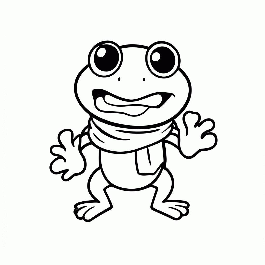 Desenho de Greninja para colorir e imprimir grátis em folha A4