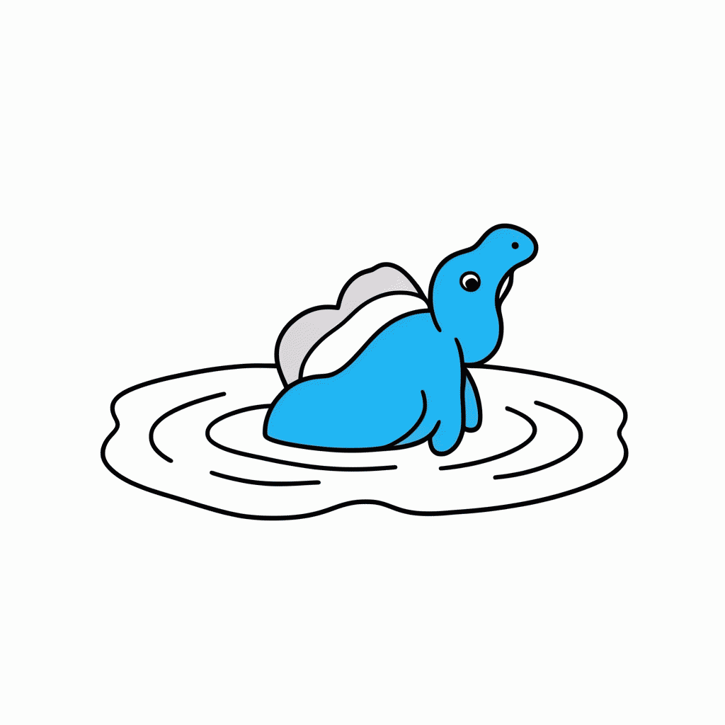 Desenho de Lapras para colorir e imprimir grátis em folha A4