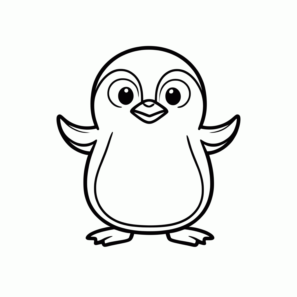 Desenho de Piplup para colorir e imprimir grátis em folha A4