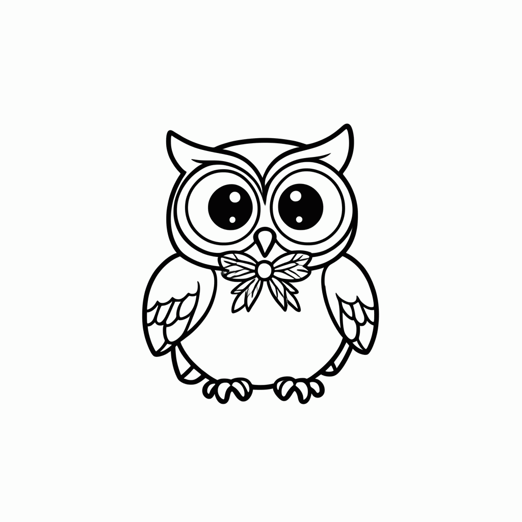 Desenho de Rowlet para colorir e imprimir grátis em folha A4
