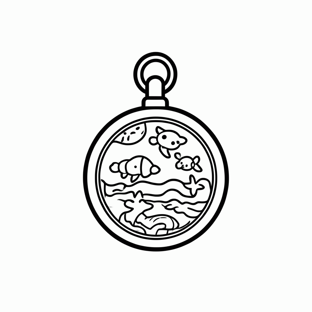 Desenho de Locket Mar para colorir e imprimir grátis em folha A4