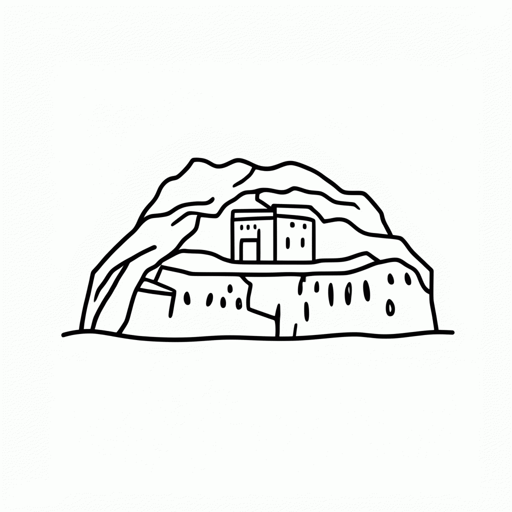 Desenho de Fernando De Noronha para colorir e imprimir grátis em folha A4