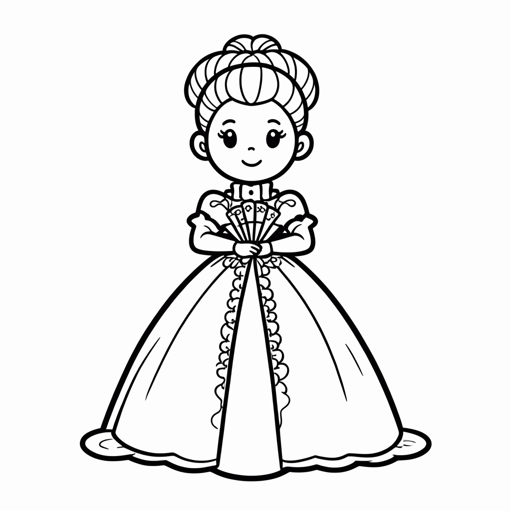 Desenho de Duquesa para colorir e imprimir grátis em folha A4