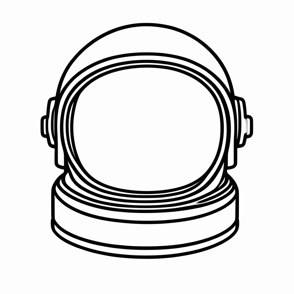 Desenho de Capacete Com Visor para colorir e imprimir grátis em folha A4