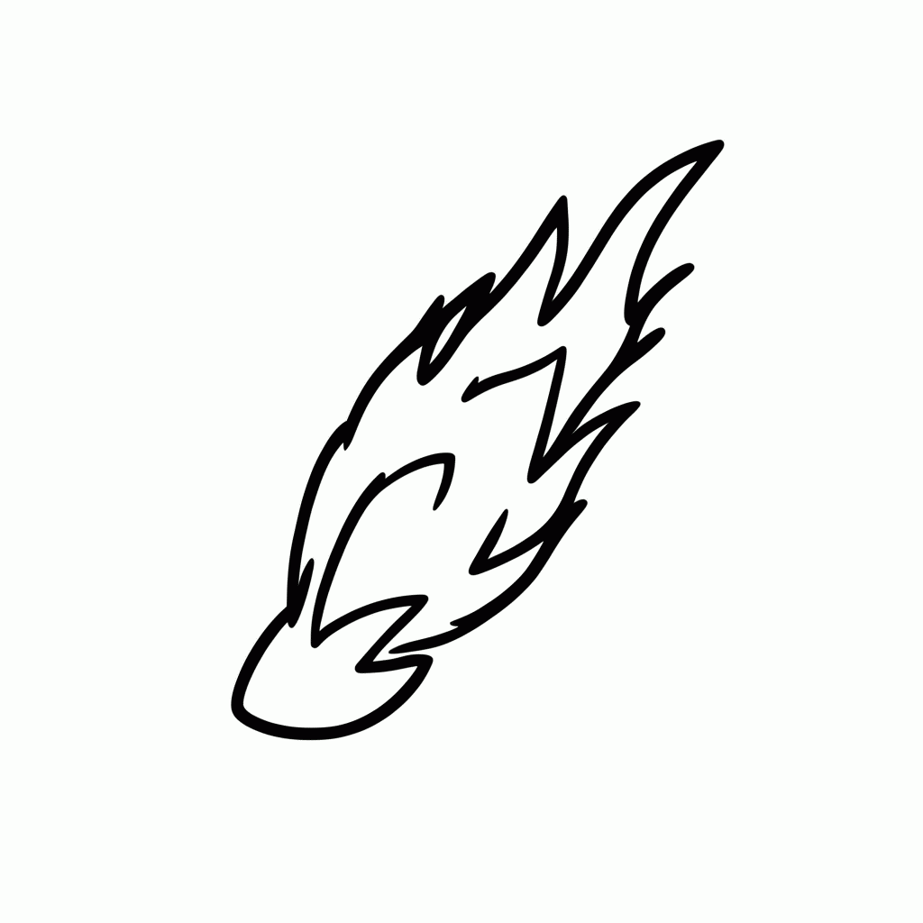 Desenho de Meteoro Em Queda para colorir e imprimir grátis em folha A4