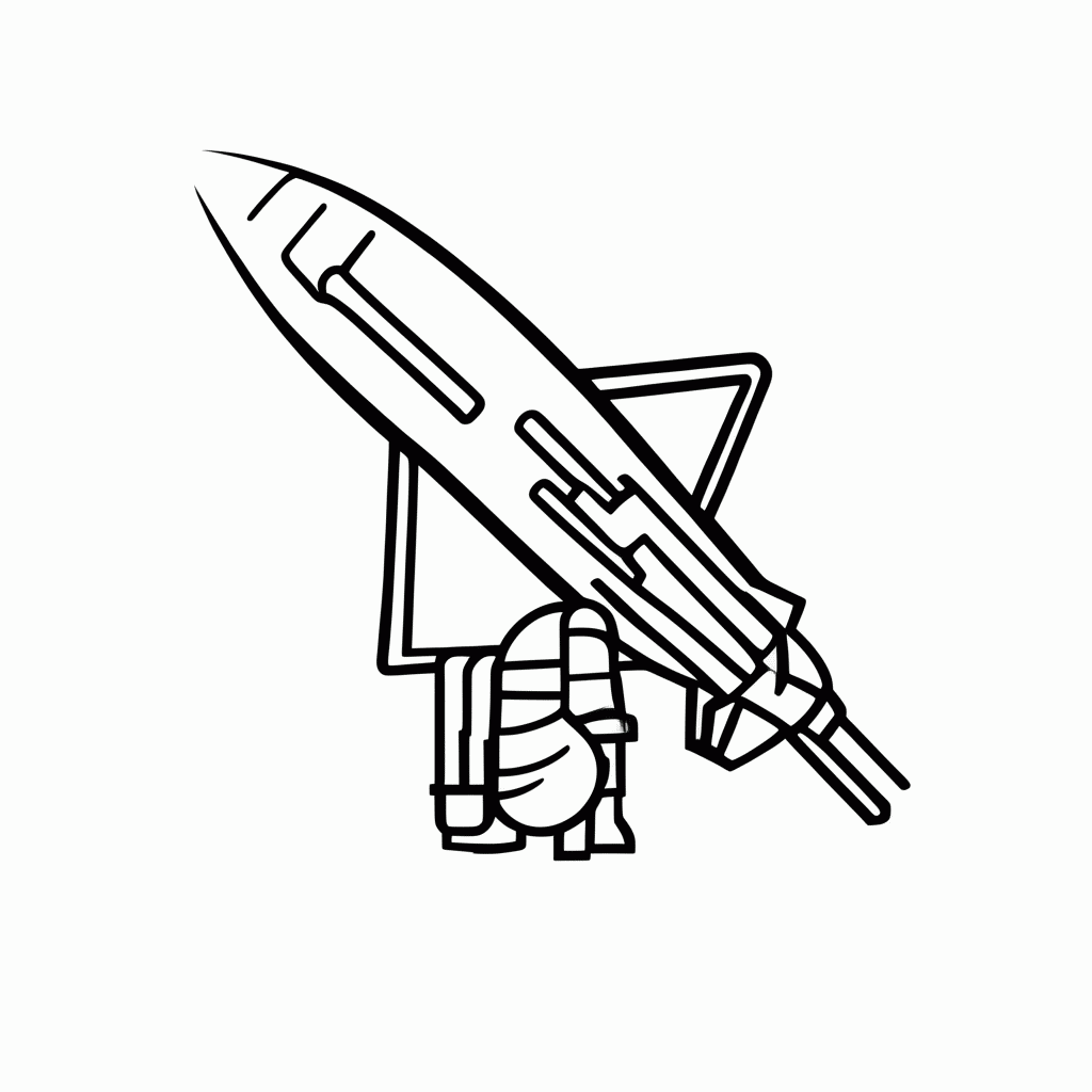 Desenho de Onibus Espacial para colorir e imprimir grátis em folha A4