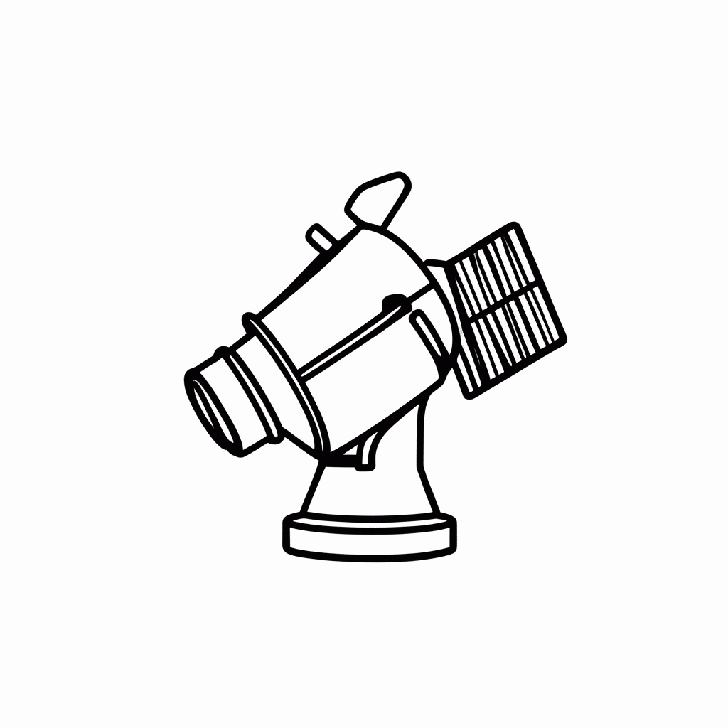 Desenho de Telescopio Hubble para colorir e imprimir grátis em folha A4