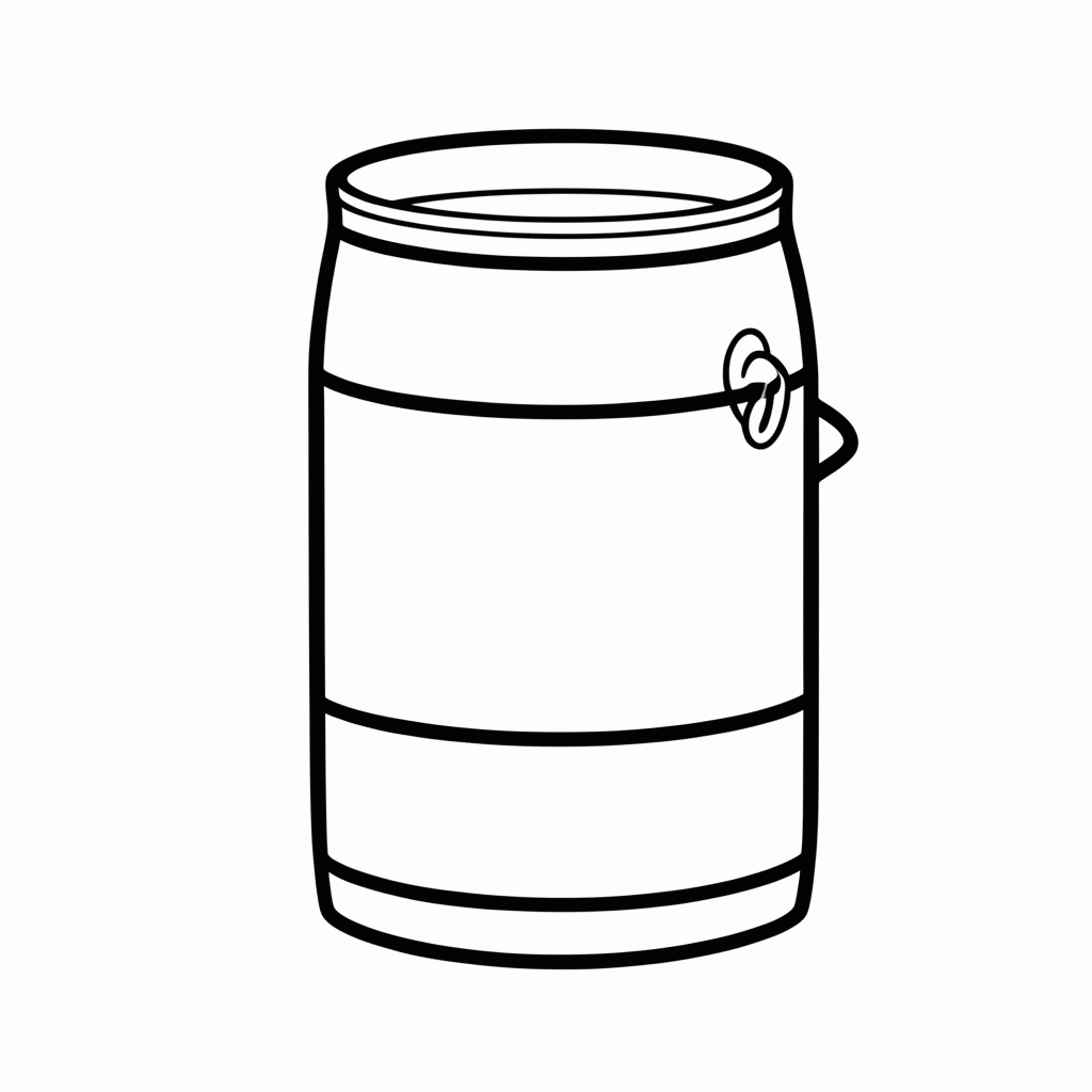 Desenho de Barril De Agua para colorir e imprimir grátis em folha A4